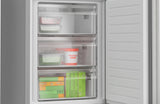 Réfrigérateur Combiné Bosch Série 4 321 L Inox (KGN362LDF) - congélateur ouvert