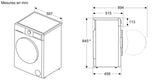 PACK BOCSH ( RÉFRIGÉRATEUR COMBINE INOX 330 L NO FROST + MACHINE A LAVER 8KG )