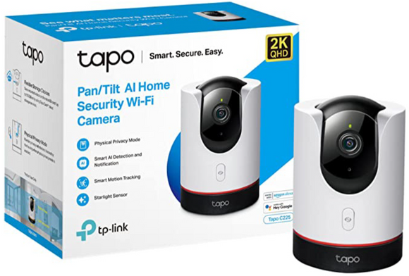 TP-Link TAPO C225 Caméra WiFi de sécurité AI panoramique et inclinable - SWITCH Maroc