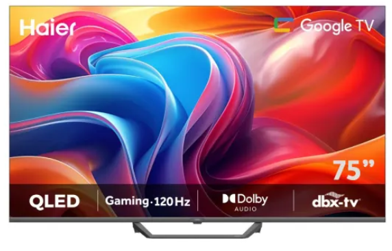 Tv Haier 75″ Qled 4K Uhd Avec Google Tv,Dolby Vision H75S80FUX