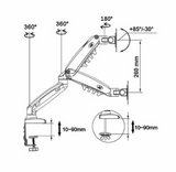 Support Écran NB Ergonomic F80 17″–30″
