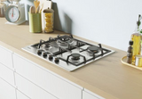 Plaque gaz Candy 4 feux 60 cm inox grilles fonte CHG6BRWPX