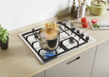 Plaque de cuisson Candy 4 feux 60 cm inox grilles fonte CHG6LX