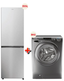 PACK CANDY ( RÉFRIGÉRATEUR COMBINE INOX 355L NO FROST + MACHINE A LAVER 8KG )
