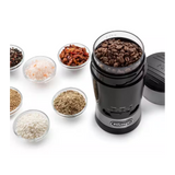 MOULIN À CAFÉ DELONGHI 90 GRAMMES, LAMES EN ACIER INOXYDABLE, RÉGLABLE D-KG210