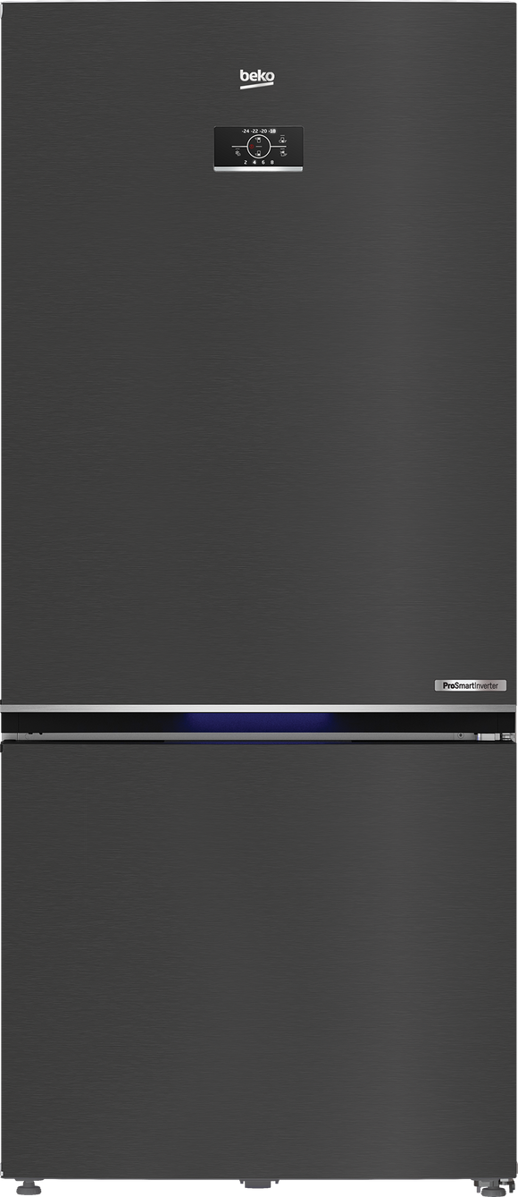 RÉFRIGÉRATEUR BEKO COMBINE NF A+ 83CM INOX NOIR RCNE730E40SXBR