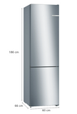 Réfrigérateur Bosch Combiné 357L Inox KGN36VLEA - vue 6