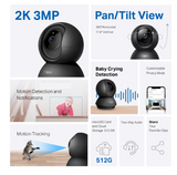 Tapo Caméra Surveillance WiFi intérieure 2K(3MP) C211 - vue 3